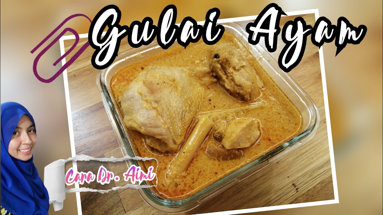 Gulai Ayam Kelantan resepi Mama guna pressure cooker 