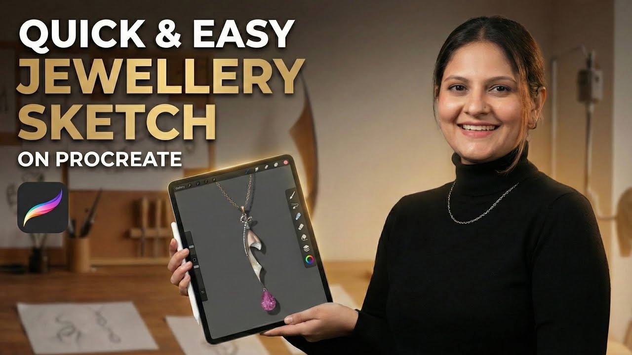 How to Draw Jewelry on Procreate: Easy Pendant Tutorial