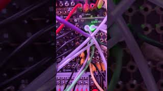 Creating evolving melodies from a primitive 4 step sequencer by mixing cv. #modularsynth #eurorack