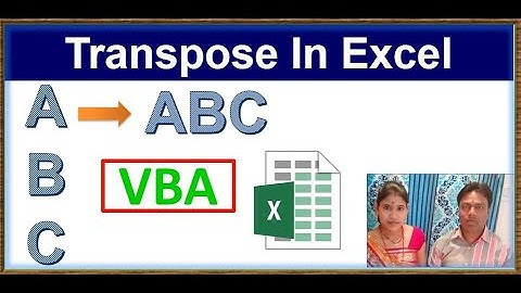vba transpose function |transpose function in vba excel | transpose rows to columns in excel | VBA