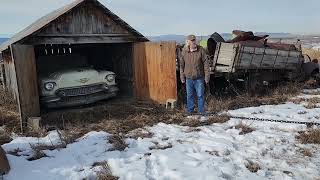 1956 Cadillac  Pulling out of the shed