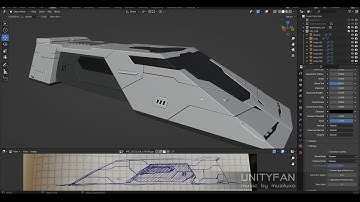 Sci-Fi vehicle 028 - 3D modeling - part 1 - 4x timelapse