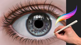 REALISTIC EYE painting on iPad #Shorts screenshot 1