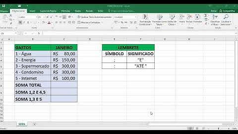 FUNÇÃO SOMA - 01 - FUNÇÕES DO EXCEL