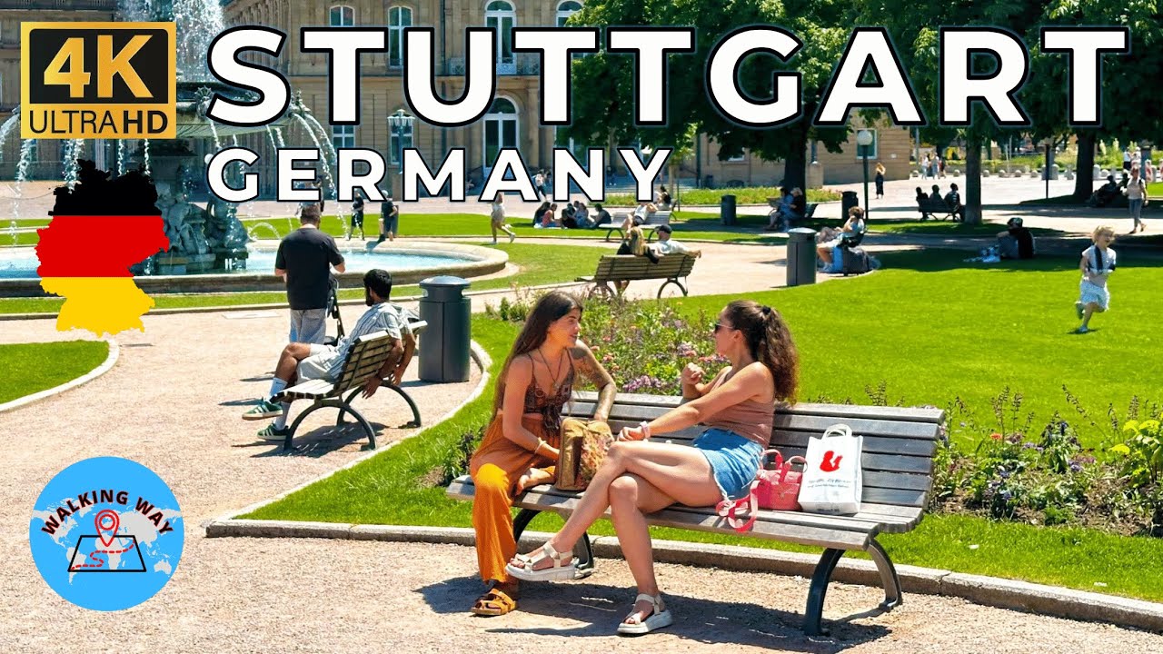 Stuttgart, Germany Walking Tour - Warm Summer Walk 🔥 2025 - 4K 60fps