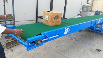 Truck Loading and unloading conveyor, Hydraulic belt stacker