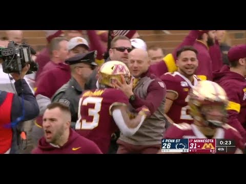 No. 17 Minnesota Upsets No. 4 Penn State On Game-Winning Interception