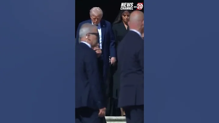 President Donald Trump and first lady Melania Trump pay their respects to the late Pope Francis