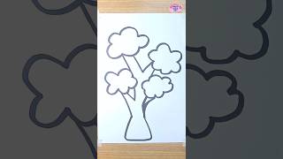 How to Draw Tree Drawing for kids and Toodlers #art #viral #shortsfeed #shorts #kidsvideo #drawing