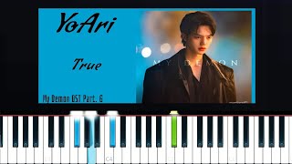 TRUE - YOARI 'My Demon' OST (Piano Tutorial) Resimi