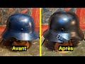 Restauration dun stahlhelm m38 gladiator de la luftschutz fin de guerre