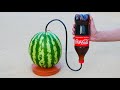 Experiment: Cola and Mentos vs Watermelon