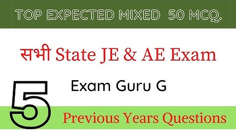 NHPC JE ||UPSSSC JE || SSC JE || Civil Engineering || Most Expected Questions Part - 5