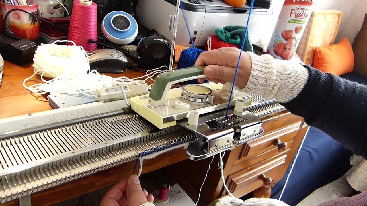 comment commencer un tricot sur machine à tricoter 