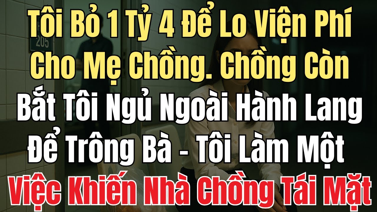 Mẹ Chồng Nằm Viện, Tôi Bỏ Hơn 1 Tỷ  Tiền Viện Phí - Vậy Mà Chồng Bắt Tôi Ngủ Ở Hành Lang Để Trông Bà