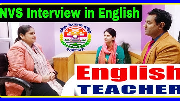 NVS pgt tgt English teacher interview | nvs Selected Sonu Hisar | English interview | PD Classes