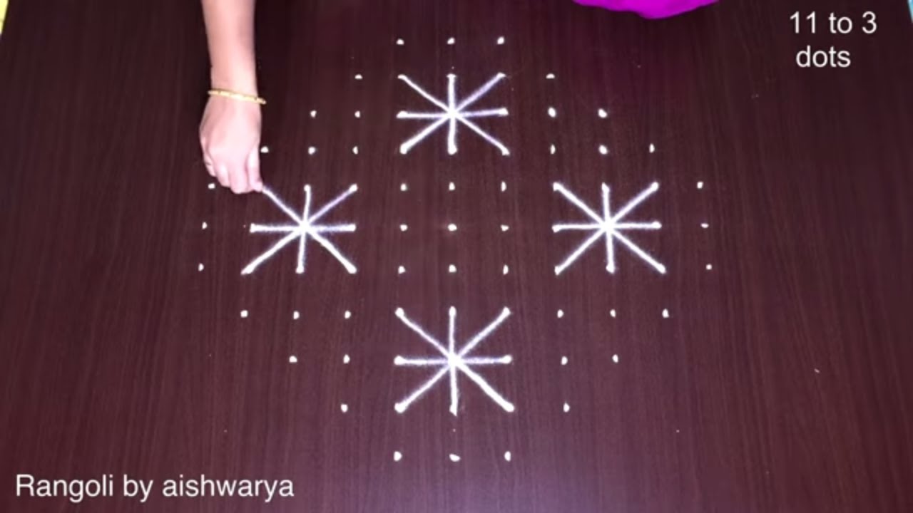 New Muggulu Simple Kolams for Diwali