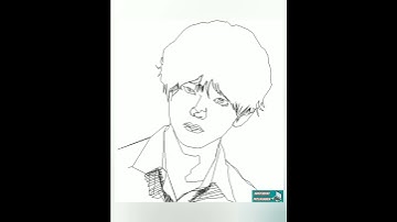 Draw your favourite BTS-V in just 3 lines of code using python #python #sketchpy #bts #taehyung