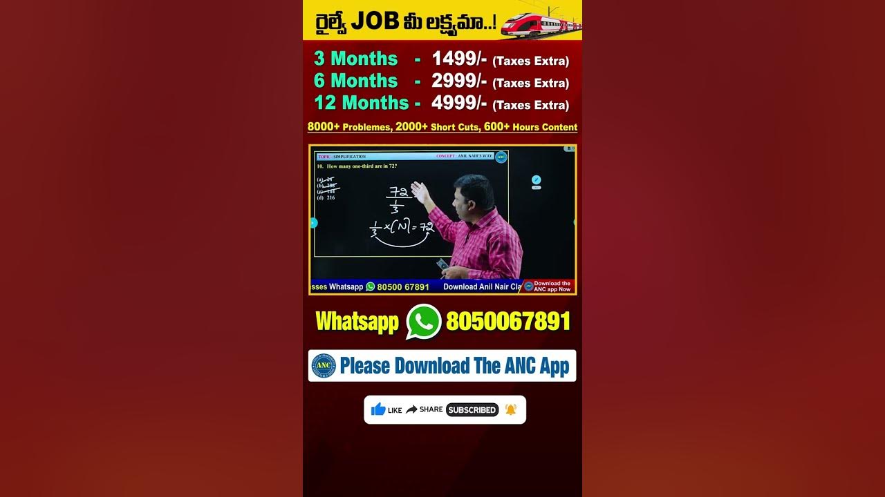 SIMPLIFICATIONS (సూక్ష్మీకరణ) shortcuts 21 Anil Nair Sir
