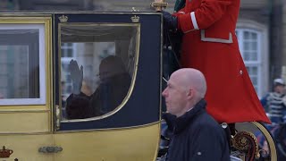 Thumbnail for Danish Queen Margrethe II takes her last carriage ride through Copenhagen before abdication | AFP