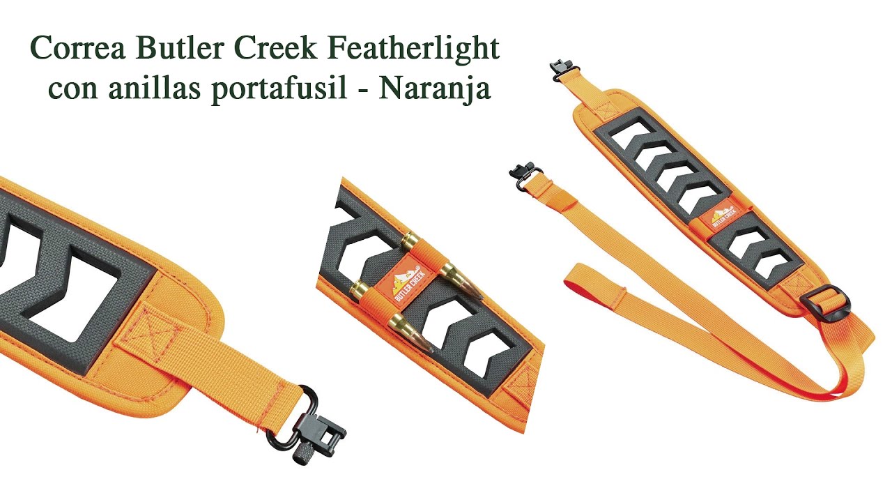 Correa Butler Creek Featherlight con anillas portafusil - Naranja 