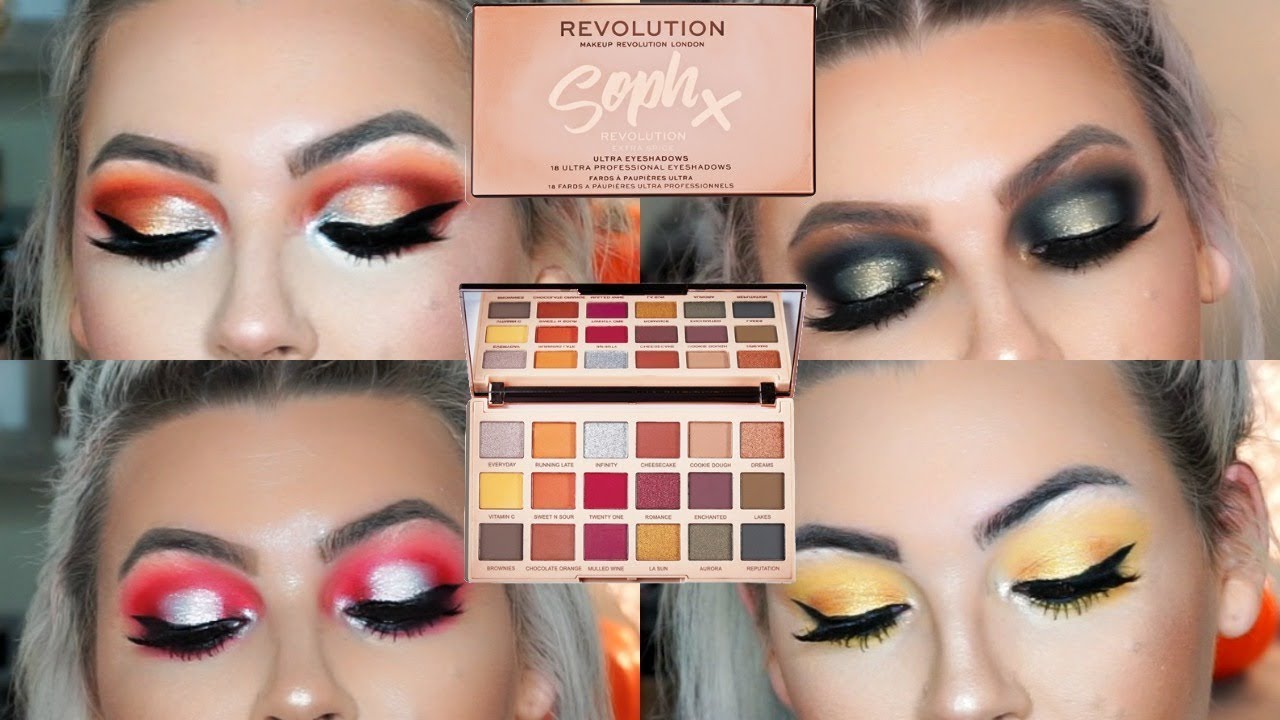 4 Looks Palette | Makeup Revolution Soph x Spice - YouTube