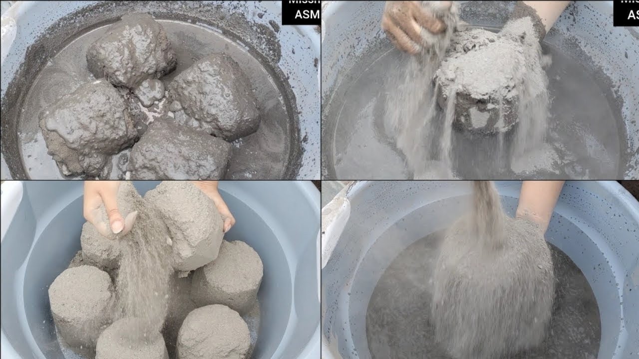 super soft silky dusty charcoal sand shapes crumble dry+water+dipping