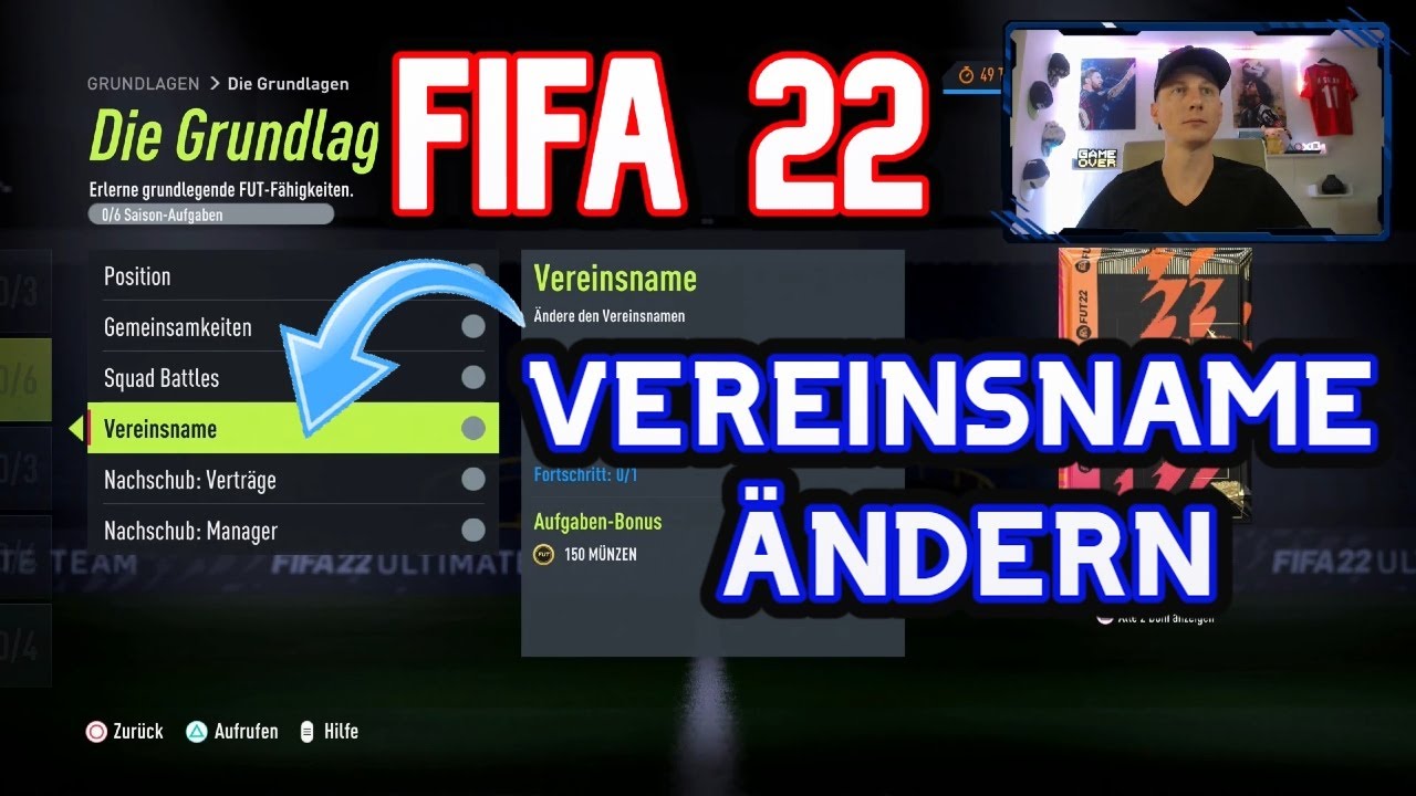 Update FIFA 22 Vereinsnamen ändern so gehts 😎 FUT 22