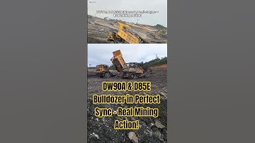 DW90A & D85E Bulldozer in Perfect Sync – Real Mining Action! #shorts #coalmines