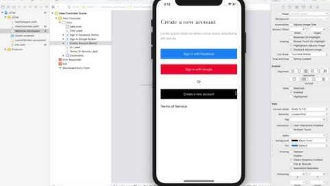 Swift 5  & Firebase 5 - Welcome Scene - Customize buttons - Ep 4 Build Tinder + Chat