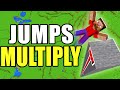 Minecraft but every jump multiplies the jump height