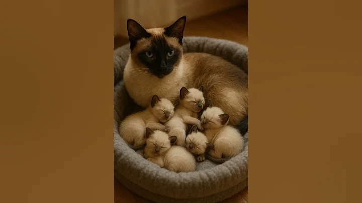 Video 11209441: siamese cat pets kitten, siamese cats pets cute, siamese mom cat, cute siamese kitten playing, siamese mother cat