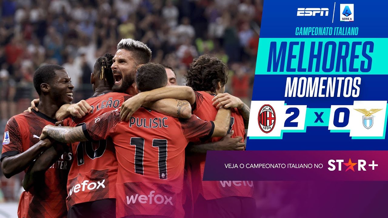MILAN vence a Lazio e ‘SECA’ a INTER DE MILÃO pela LIDERANÇA DO ITALIANO | Melhores Momentos
