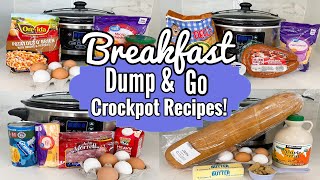 5 DUMP \& GO CROCKPOT BREAKFAST IDEAS! | The EASIEST Slow Cooker Breakfast Recipes! | Julia Pacheco