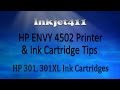 HP ENVY 4502 Printer Tips (HP 301, 301XL Ink Cartridge)