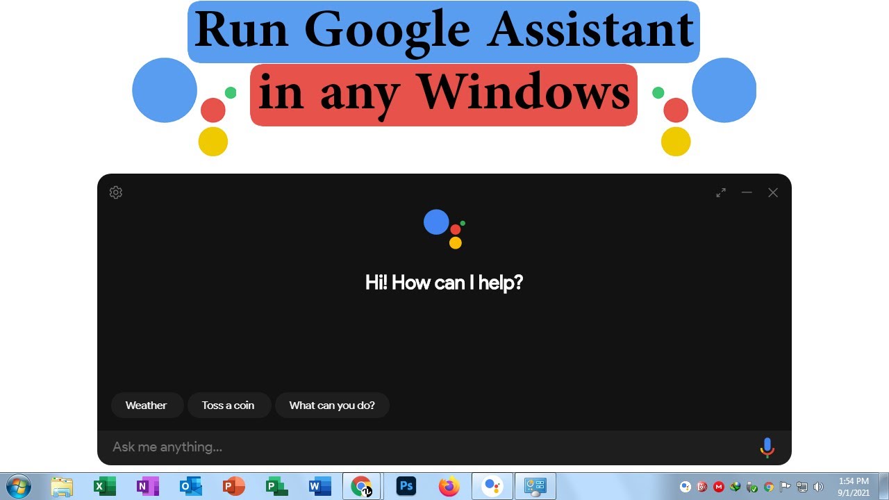Update Install Google Assistant in Windows PC | Google Assistant PC Windows 7 | Windows 10