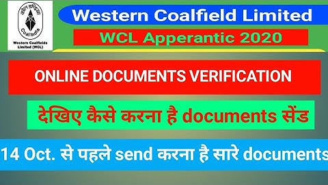 Online DOCUMENT VERIFICATION ( #WCLApperanticship )