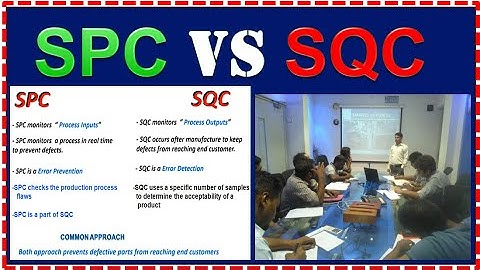 SQC Vs SPC Difference with example (Statistical process control Vs Statistical quality control)