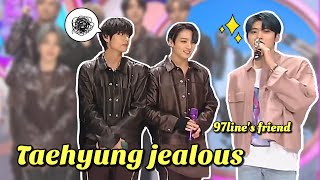 Taehyung being obviously jealous when JK meet a friend - tk analysis