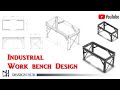 Industrial table design using beam and angle in solidworks design hub solidworks