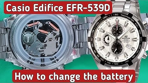 How to change the battery and AC reset Casio Edifice EFR-539D