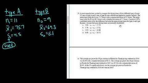 #29. Confidence Interval for the Difference of Means with StatCrunch and T-Statistics