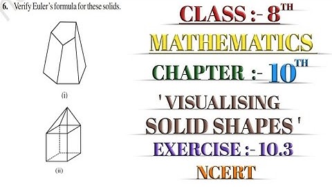 Q.6, Ex 10.3 - Visualising Solid shapes - Chapter 10 - Maths Class 8th - NCERT