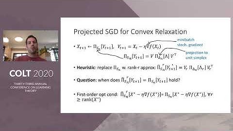 On the Convergence of Stochastic Gradient Descent with Low-Rank Projections for Convex Low-Rank