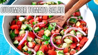 Cucumber Tomato Salad (Mediterranean Salad - Easy Salad Recipe)