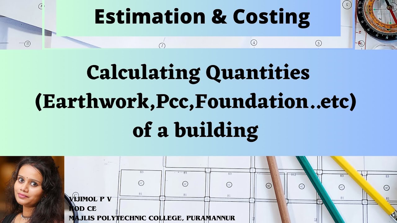 Quantity calculation of a building using Centre line method - YouTube