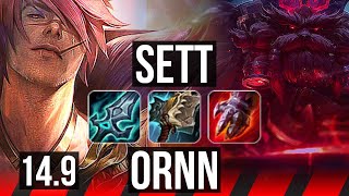 SETT vs ORNN (TOP) | 7 solo kills, 42k DMG | NA Master | 14.9