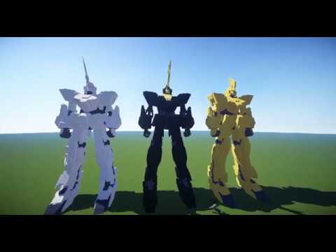 Minecraft Rx 0 ユニコーンガンダム Jointblockmod Youtube