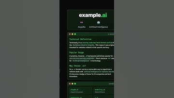 What does the .ai domain technically represent?