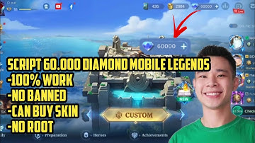 FREE 60K DIAMOND CAN BUY SKIN !!! || 100% WORK NO BANNED || SCRIPT DIAMOND MOBILE LEGENDS